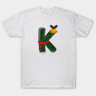 Letter K - Christmas Letter T-Shirt